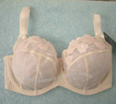 BESTFORM/VANITY FAIR 763 SET, UNDERWIRED, LACE BRA 32FF, BRIEF SIZE: M, IVORY - Image 1 of 4