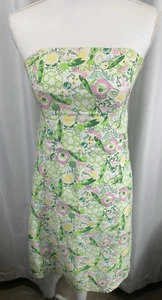Lilly Pulitzer Originals Collection Strapless Worth Shift Dress Queen Of Green 4 - Picture 1 of 10
