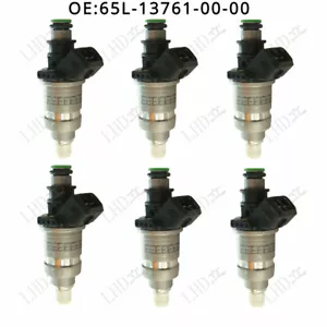 6 Pcs New Fuel Injector 65L-13761-00-00 Fits For Yamaha 150/200/225 HP 2 Stroke; - Foto 1 di 6