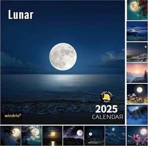 2025 Wall Calendar,Calendar 2025, Wall Calendar Moon, 12" x 24 Opened,Full Page - Picture 1 of 11
