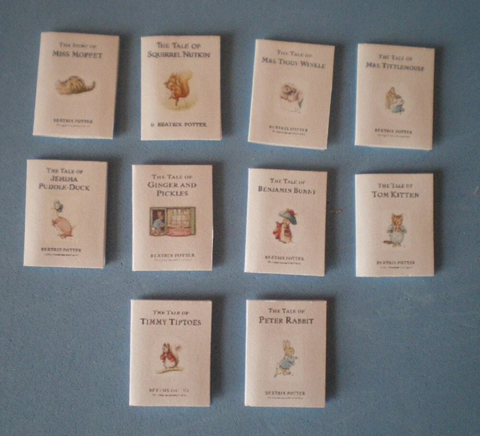 Dolls House accessories - BEATRIX POTTER books - set of 10