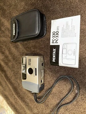 PENTAX PC-330 Point And Shoot Film Camera 26mm Lens + Case Tested Works - Image 1 of 4