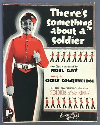 There's Something About A Soldier Sheet Music Piano Vintage 1933 Courtneidge  - Image 1 of 4