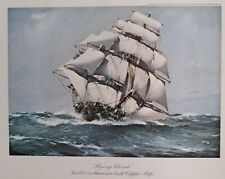 VINTAGE SAIL SHIP PRINT FLYING CLOUD AMERICAN BUILT CLIPPER SHIP (1851)