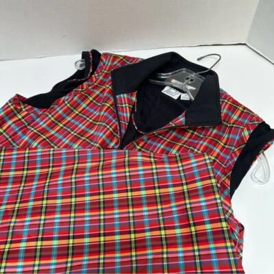 Tail Tennis 3 Piece Retro Red Plaid Vest (S), Piped T-Shirt (S) Skirt (10) - Image 1 of 4