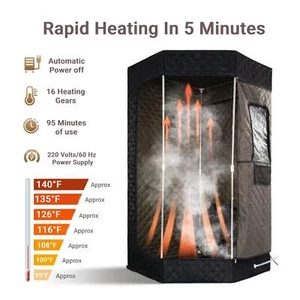 3L Portable Steam Sauna Tent Spa with Remote Control and Folding Chair 2025 - Picture 1 of 5