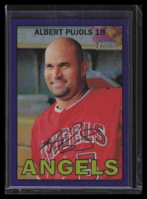 2016 Topps Heritage Chrome Purple Refractor thc481 Albert Pujols - Image 1 of 2