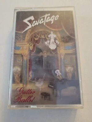 SAVATAGE GUTTER BALLET HEAVY METAL CASSETTE TAPE 1989 ATLANTIC - Image 1 of 3