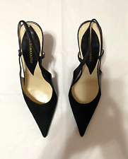BCBG MAXAZRIA black sling back high heels size 6.5 Made in Italy
