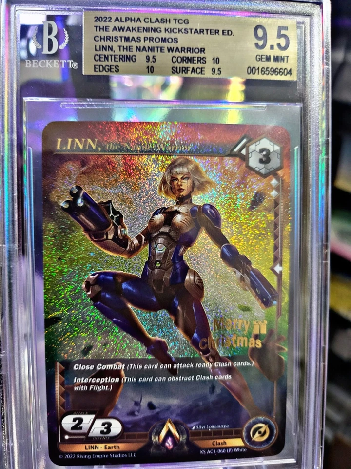 2023 Alpha Clash Kickstarter Linn, the Nanite Warrior Christmas KS BGS 9.5 - Image 1 of 1
