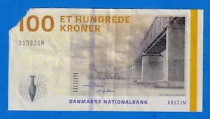 Denmark 100 Kroner 2013 P-54e(2) Rohde & Sørensen Circulated 315331M Damaged - Picture 1 of 4