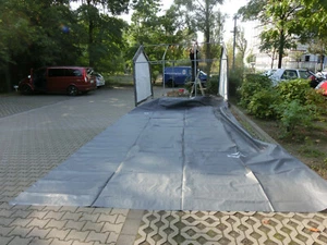 Ersatzplane HAUSFORM DACH Plane SHELTERLOGIC Weidezelt 3,7m x 3,7m x 2,45m - Bild 1 von 12