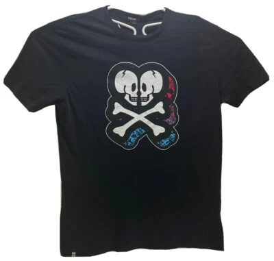 Camiseta Tokidoki Tkdk Corazón Calaveras Negra Talla Grande Foto 1 de 4