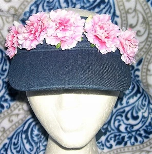 DAMEN MEHRFARBIGE BLUMEN VISIERE HÜTE BETSEY JOHNSON HÜTE ONE SIZE COOLES GESCHENK - Bild 1 von 12