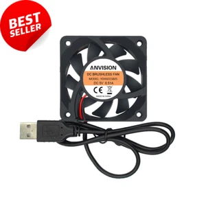 60Mm X 15Mm DC 5V USB Brushless Cooling Fan, Dual Ball Bearing - Picture 1 of 12