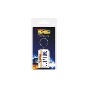 Porte clés officiel Retour vers le futur porte clés BTTF Outatime plate keychain - Imagen 1 de 1