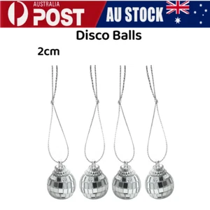 48PCS Craft Disco Balls Set Silver Disco Party Decoration Christmas Balls 2cm - Picture 1 of 3