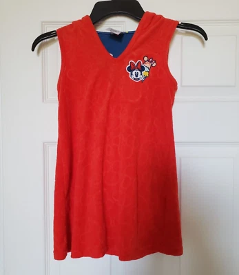 Disney Minnie Mouse Rojo Niñas Capucha Helado Natación Cubrir - Talla 5/6 - Usado en Excelente Condición Foto 1 de 4