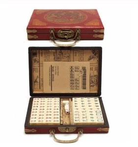 NEW Mahjong game box with 144 tiles Mah Jongg Chinese brettspiele - Picture 1 of 8