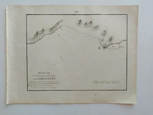 1858 Gauttier Carta Náutica Mapa Plano Cala del Corralete Cabo de Gata Almería - Foto 1 di 2