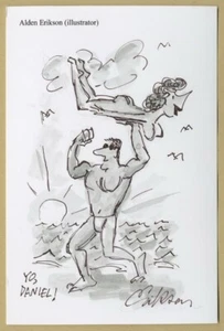 Alden Erikson - fumettista americano - Playboy - raro schizzo firmato - anni 2000 - Foto 1 di 1