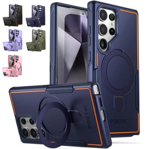 For Samsung Galaxy S24 Series MagPro Case With Magnetic Built-Inkickstand Cover - Picture 1 of 12