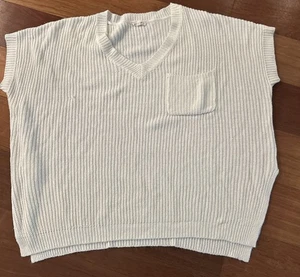Jodifl Oversized White Short Sleeve Women's Sweater. Size Small - Picture 1 of 6