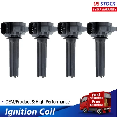 4PC IGNITION COILS UF-526 FOR 2003 2004 2005 2006 2007 2008 SAAB 9-3 2.0L L4 Foto 1 de 4
