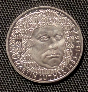 Bund 5 Deutsche Mark 1983 500. Geburtstag von Martin Luther - Bild 1 von 2