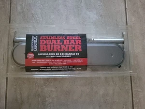 Backyard Grill Stainless Steel DUAL BAR BURNER Small Universal Fit 12.75-17" NOS - Picture 1 of 2