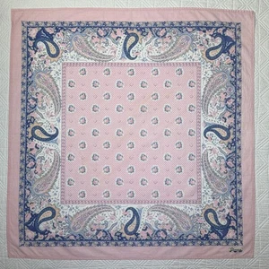 LES OLIVADES Bufanda de Algodón Cuadrada Rosa Azul Floral Paisley Provenza Francia 30x30 - Imagen 1 de 15