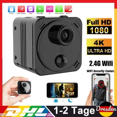 WLAN MINI KAMERA 4K FULL HD VIDEO ÜBERWACHUNGSKAMERA KNOPF CAM HAUS GESCHÄFT DE - Bild 1 von 4