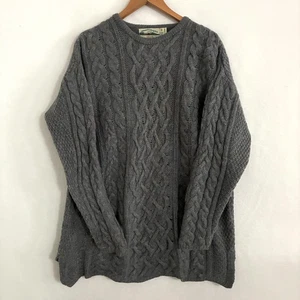Vtg Aran Crafts Wool Cashmere Fisherman Sweater Mens M Chunky Cable Knit Ireland - Picture 1 of 9