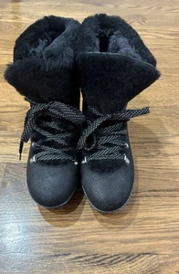 Botas de encaje de invierno J Crew negras 9 - Imagen 1 de 6