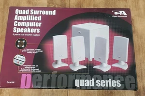 Cyber Acoustics CA-4100, Surround Speaker System, w/AC adapter - Original Box - Picture 1 of 3