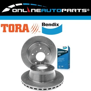 Front Brake Rotors & Bendix GCT Pads for Toyota Lexcen VR VS 6cyl 3.8L 1993~1997 - Picture 1 of 5