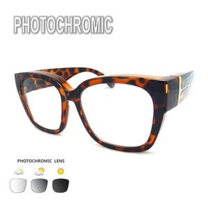 LVIOE 7511 TORT Unisex PHOTOCHROMIC Large Fit-Over Sunglasses TA054 - Picture 1 of 7