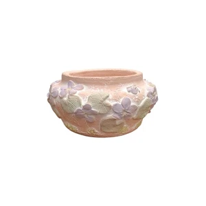 Vintage June Sears Heaven Hill Designs Terracotta Planter – Floral Relief 5.5 - Picture 1 of 9