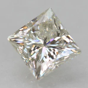 Certified 0.59 Carat F VVS2 Princess Natural EARTH MINED Loose Diamond 4.5x4.36m - Picture 1 of 4