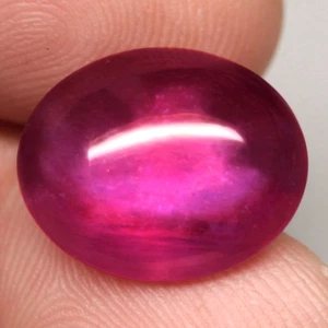 18.68Ct. Natural Gemstone Ruby Purplish Red Oval Cabochon Mozambique Sparkling! - Picture 1 of 7