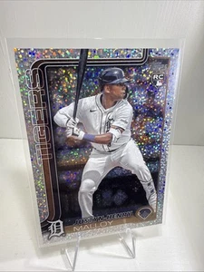 2025 Topps Series 1 Celebration Justyn-Henry Malloy RC Silver Confetti Foilboard - Picture 1 of 7
