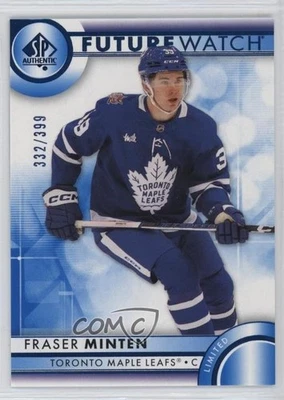 2023-24 SP Authentic Future Watch Blue Limited /399 Fraser Minten #168 Rookie RC - Image 1 of 2