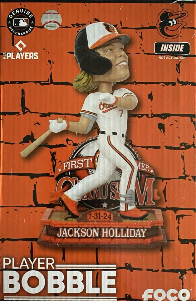 Jackson Holliday Baltimore Orioles 1st Home Run Bobblehead #/124 - Image 1 of 1