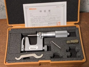 MITUTOYO 0-1 Inch MULTI ANVIL MICROMETER NO 117-107 w/ CASE - Lot4 - Picture 1 of 8