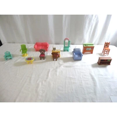 Fisher Price Loving Family Dolls Furniture  Accessories Lot Dollhouse 12 Pc - Image 1 of 4