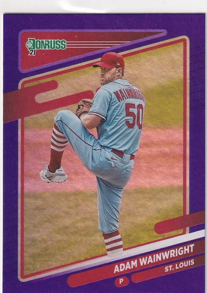 2021 DONRUSS PURPLE SP ADAM WAINWRIGHT ST. LOUIS CARDINALS PARALLELS GE-3713 - Image 1 of 1