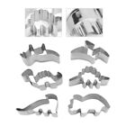 6 Pcs sandwich for kids Stainless Steel Cookie Dinosaur Shape Biscuit Friut Mold