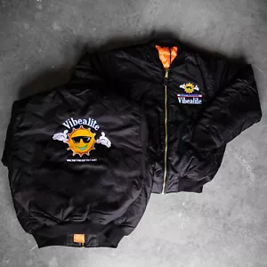 OFFICIAL Vibealite Rave Culture MA1 BOMBER JACKET Dreamscape Fantazia - Picture 1 of 8