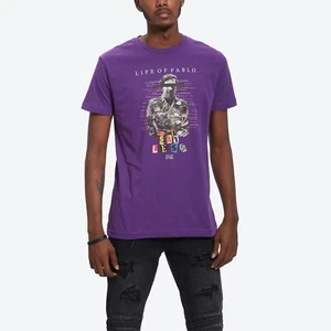 Point Blank Life Of Pablo ESCOBAR T-Shirt ""SAGT WENIGER"" GANSTA CAPO LILA - Bild 1 von 2