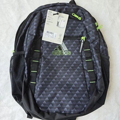 $60 Adidas Excel 6 Backpack 2450 CU Lime Green Zip with 16" Laptop Sleeve NWT  - Image 1 of 4